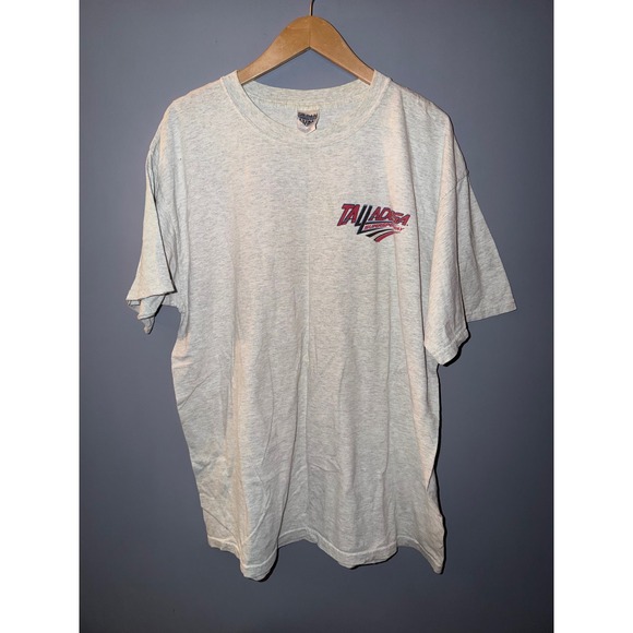 Vintage Talladega Superspeedway Racing T-Shirt Gildan XL Heather Grey NASCAR Tee - Picture 3 of 5